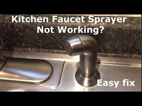 moen kitchen faucet sprayer not working|How to fix a kitchen sink sprayer that is stuck in the。